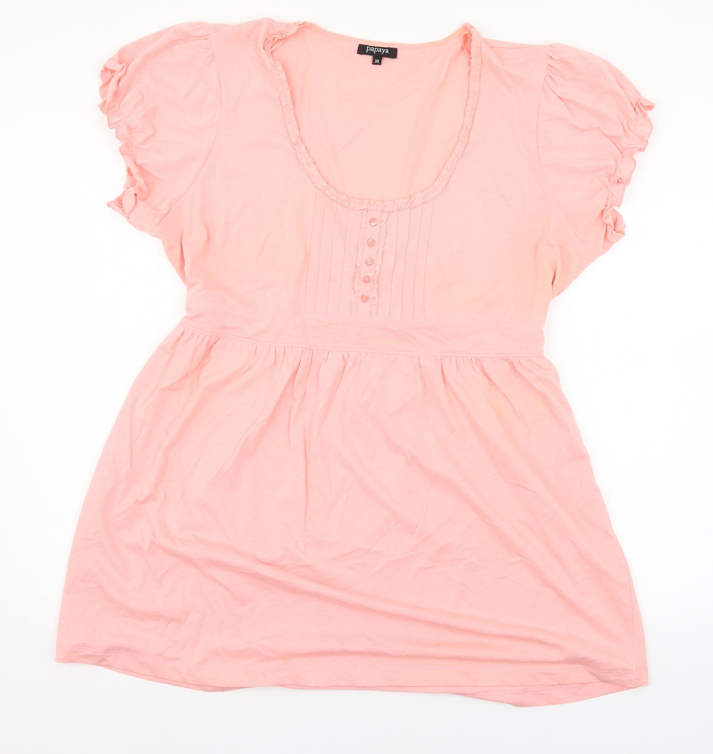 Papaya Womens Pink  Jersey Basic T-Shirt Size 20