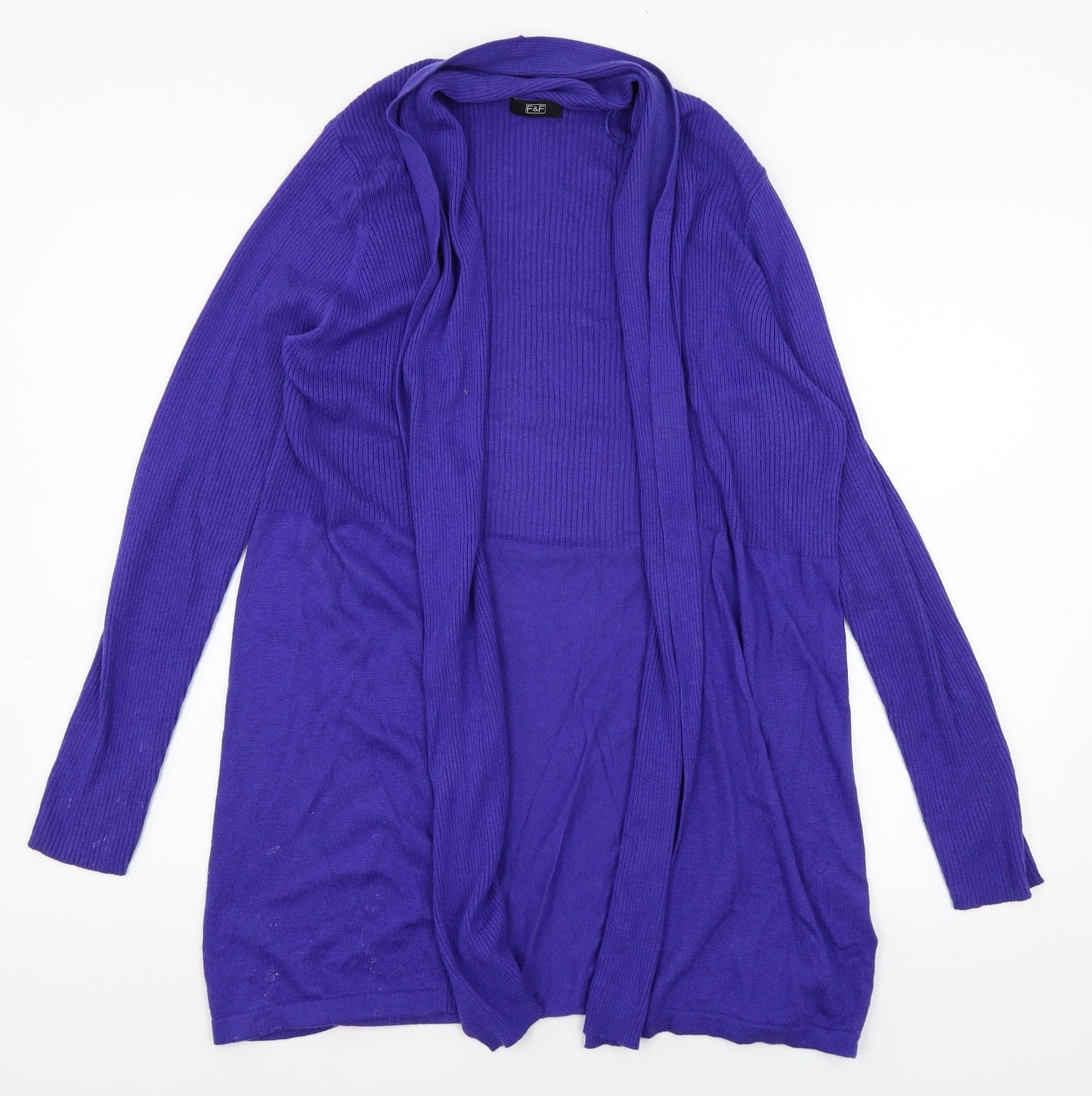 F&F Womens Blue  Knit Cardigan Jumper Size 16