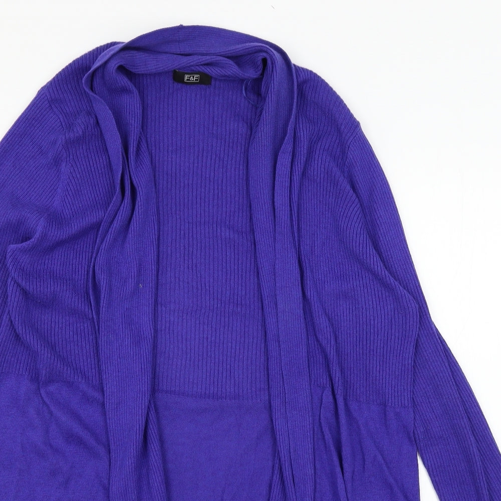 F&F Womens Blue  Knit Cardigan Jumper Size 16