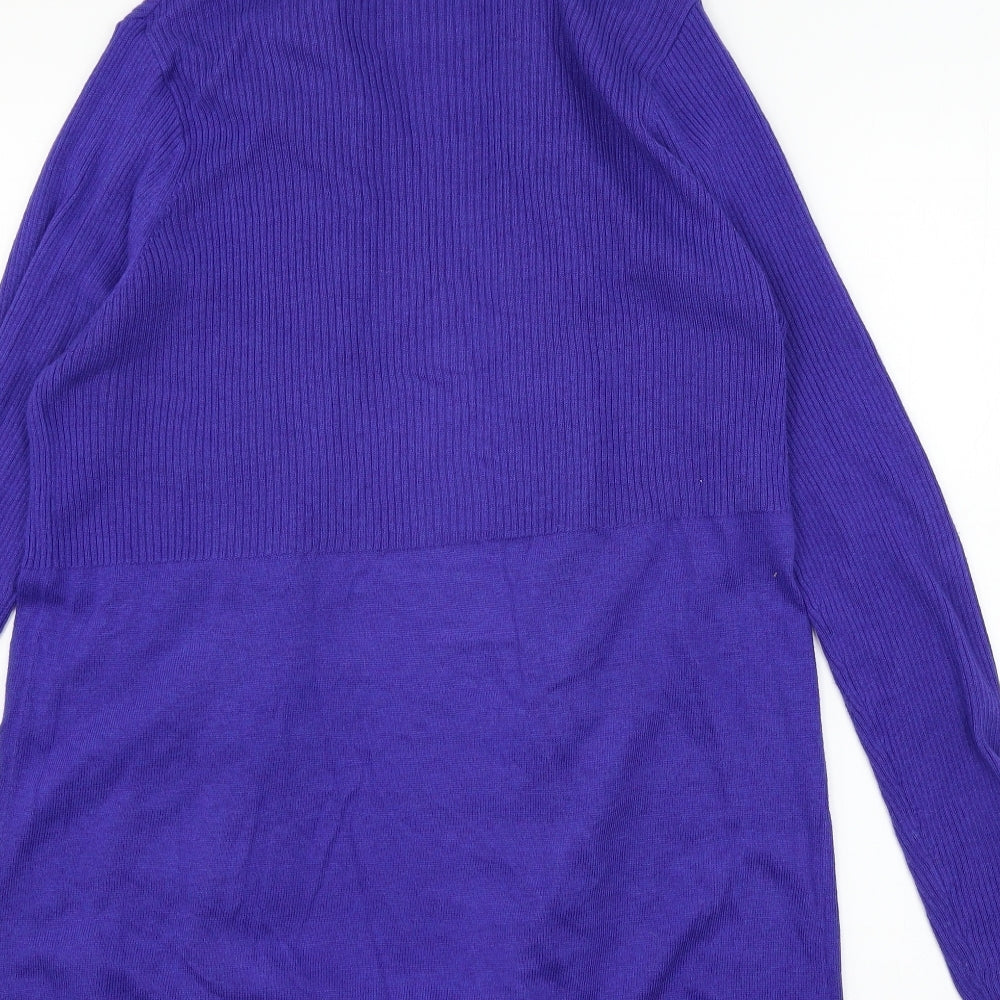 F&F Womens Blue  Knit Cardigan Jumper Size 16