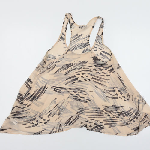 Topshop Womens Pink Striped Chiffon Camisole Tank Size 6