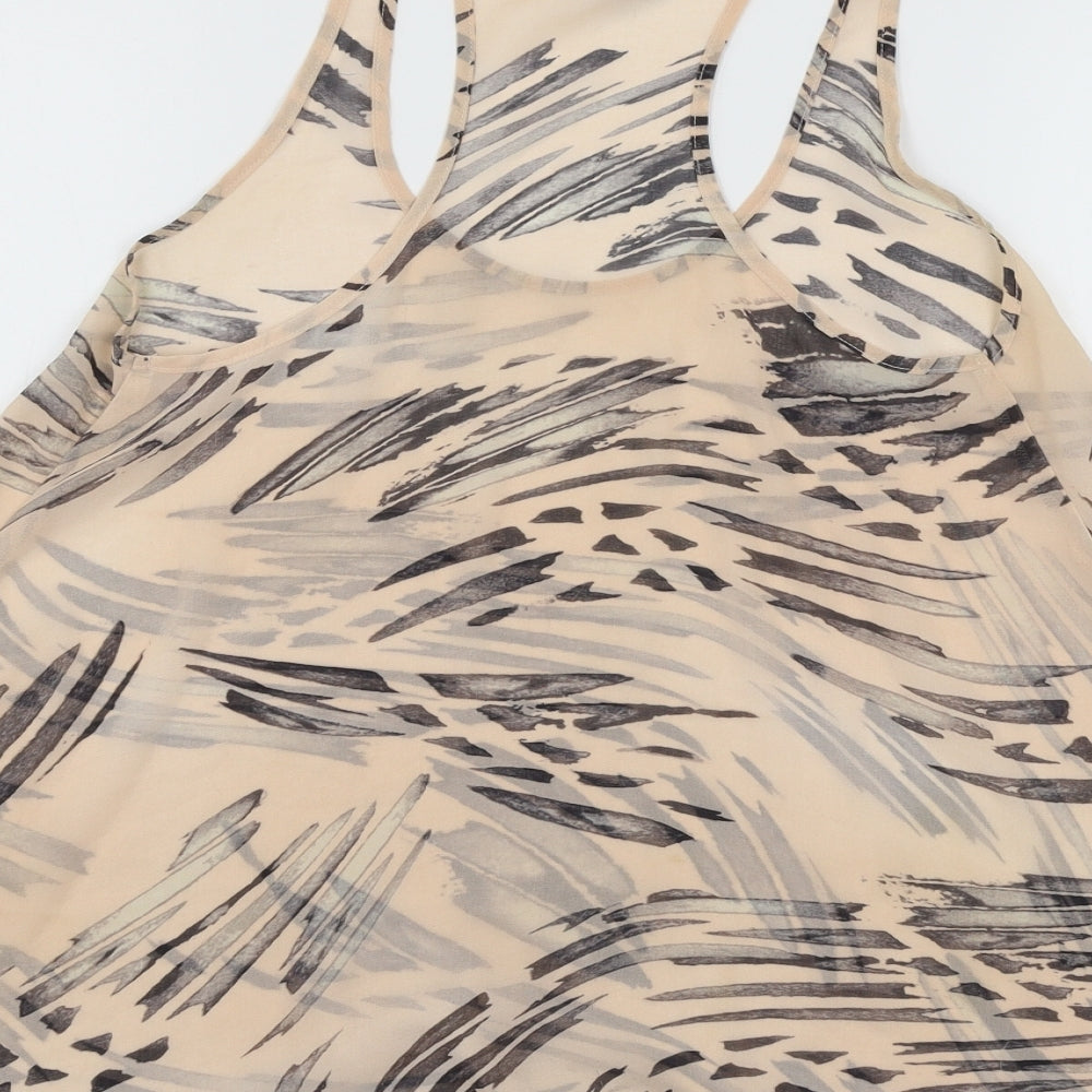 Topshop Womens Pink Striped Chiffon Camisole Tank Size 6
