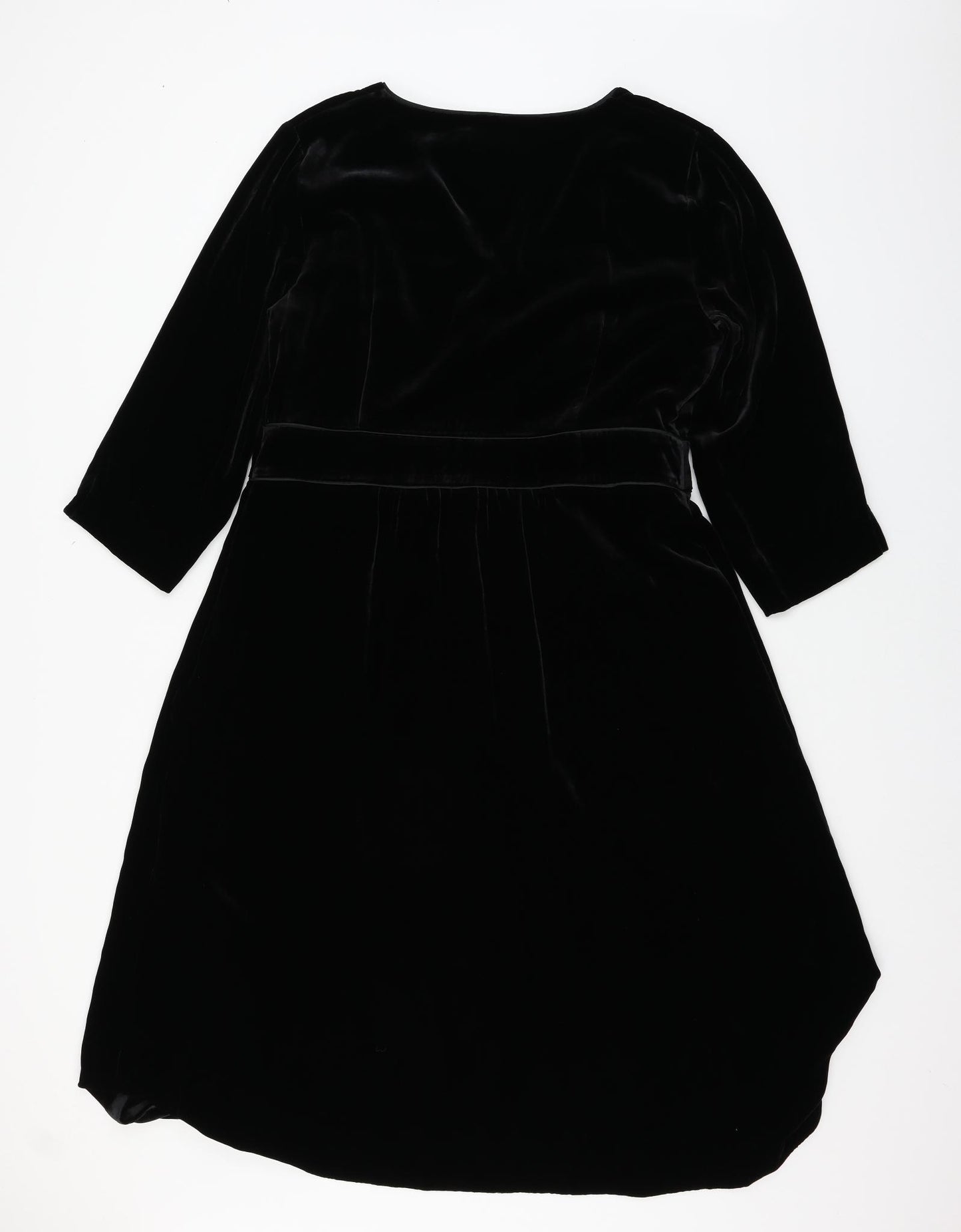 Boden Womens Black  Velvet Skater Dress  Size 18
