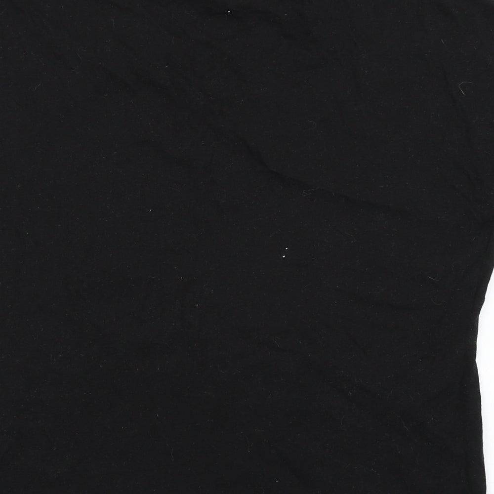 Papaya Womens Black  Jersey Basic T-Shirt Size 14  - Hearts