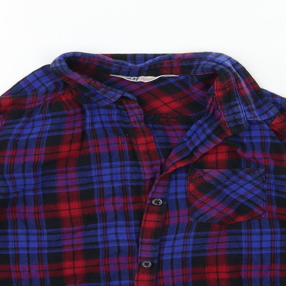 H&M Boys Blue Check  Basic Button-Up Size 11 Years
