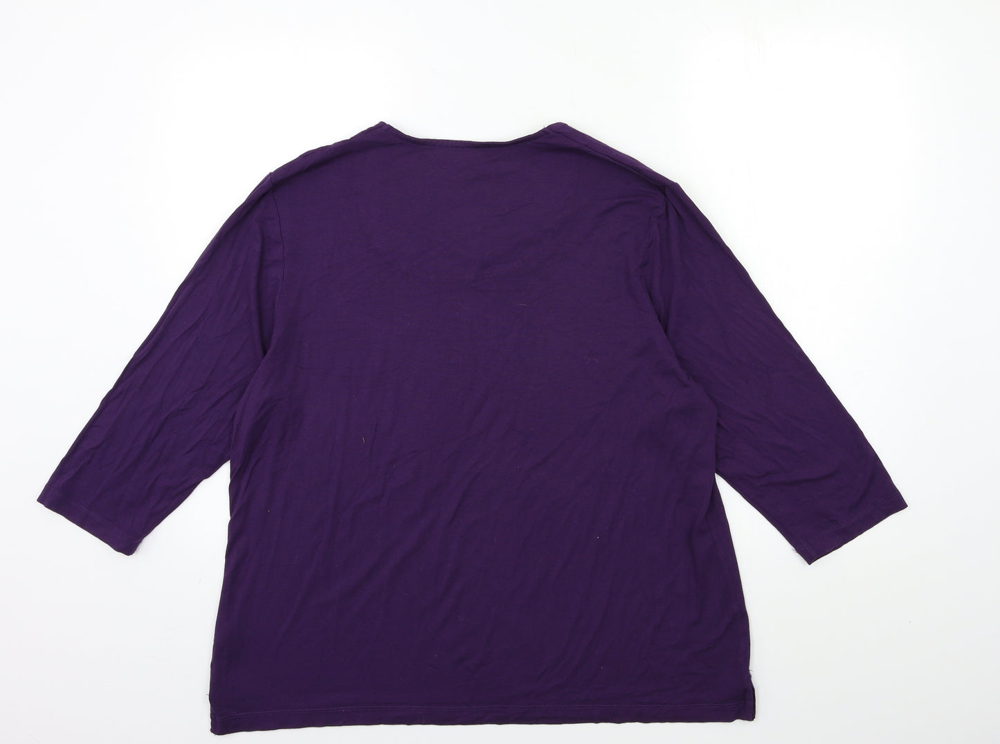 TIGI Womens Purple   Basic T-Shirt Size 18