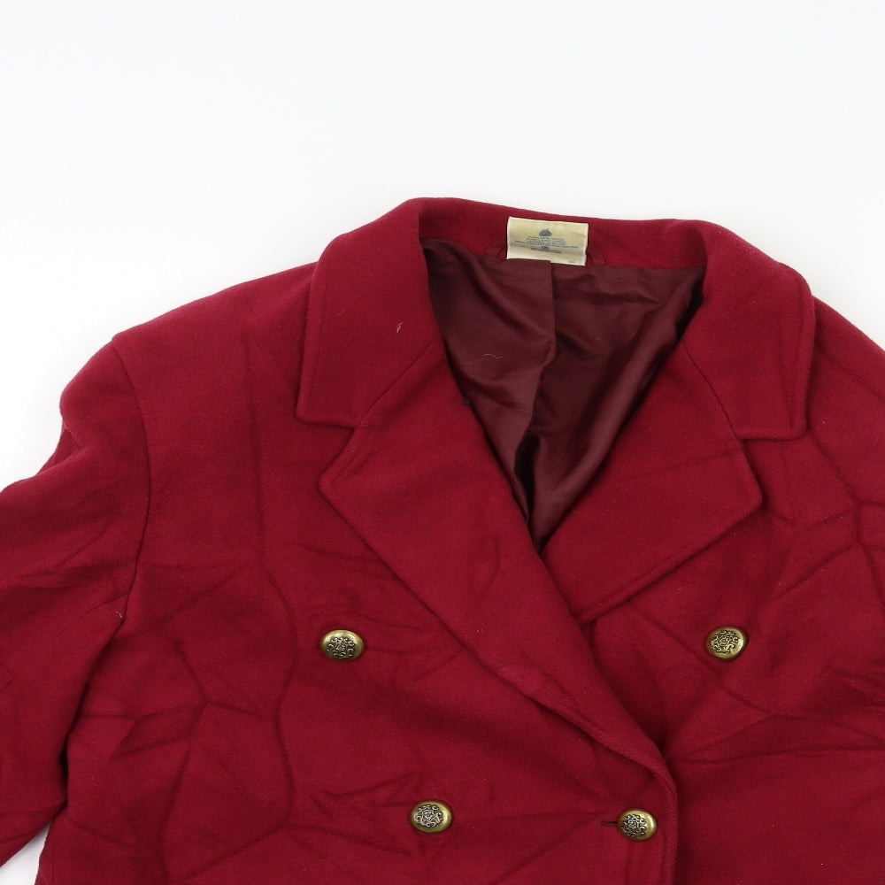 Eastex Womens Red   Overcoat Coat Size 10