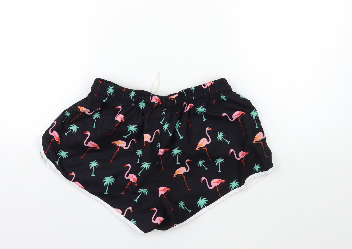 Preworn Womens Black Floral  Hot Pants Shorts Size XS