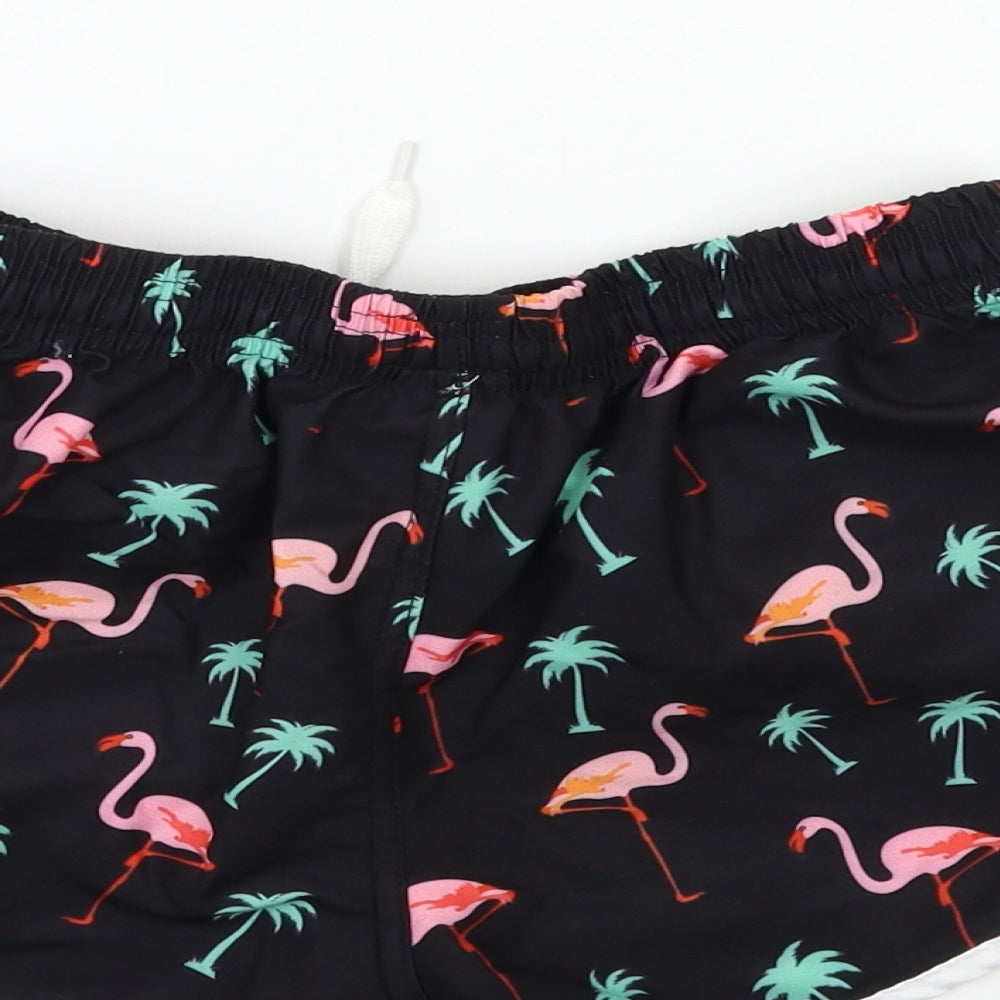 Preworn Womens Black Floral  Hot Pants Shorts Size XS