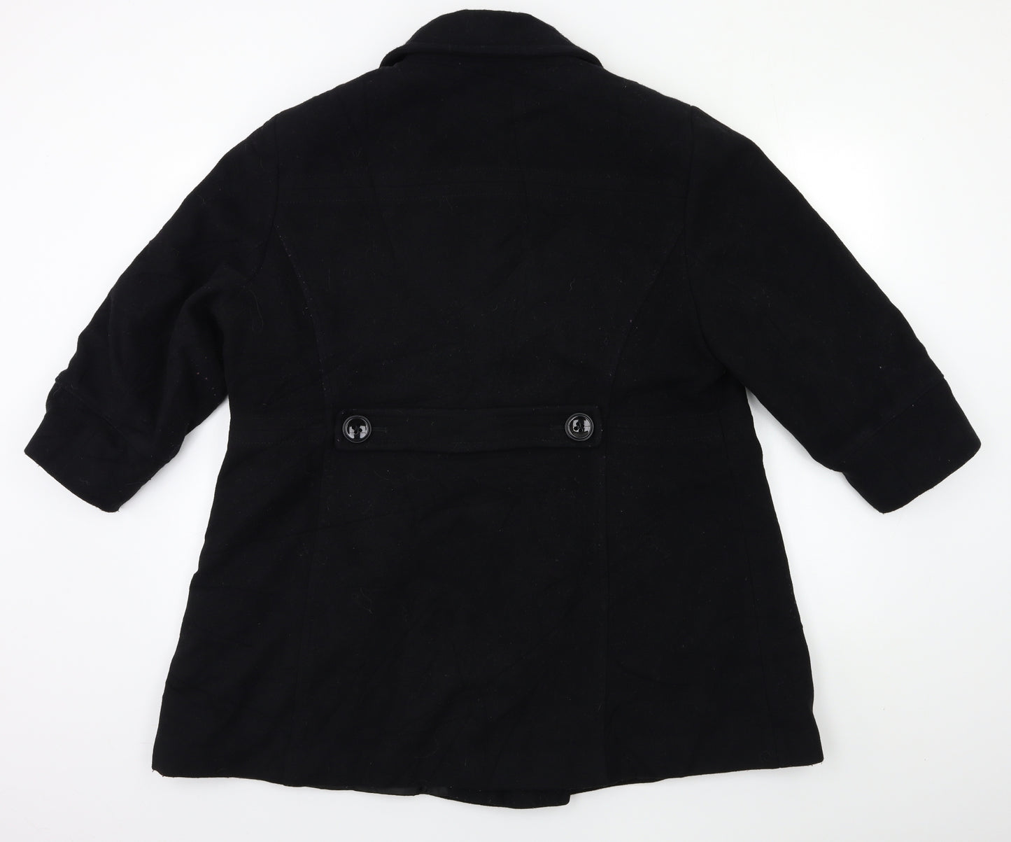 BHS Womens Black   Overcoat Coat Size 22