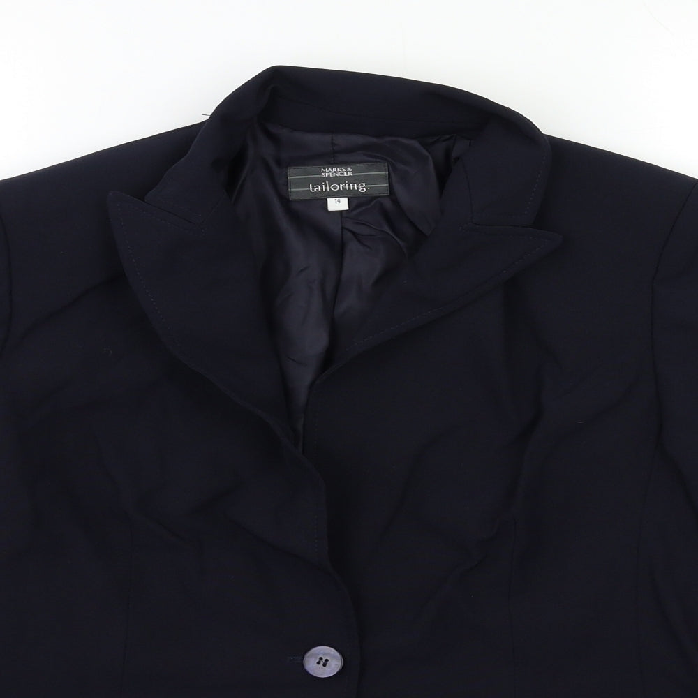 Marks and Spencer Womens Blue   Jacket Suit Jacket Size 14