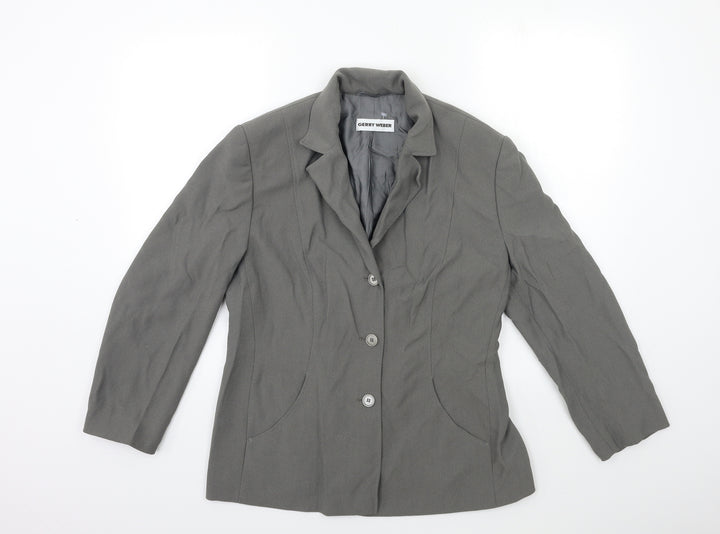Gerry Weber Womens Grey Jacket Blazer Size 14