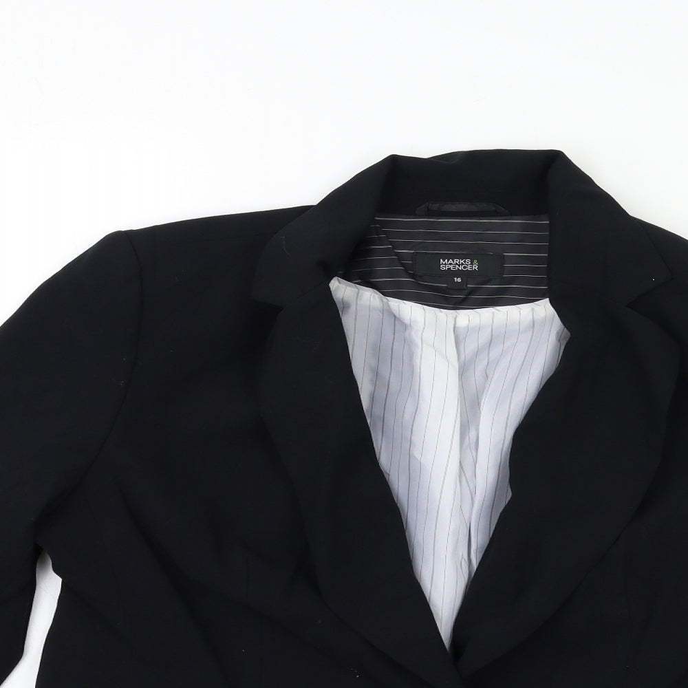 Marks and Spencer Womens Black   Jacket Suit Jacket Size 16