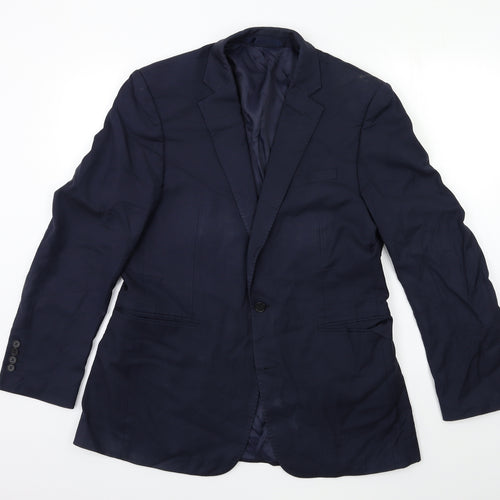 Preworn Mens Blue   Jacket Suit Jacket Size 42