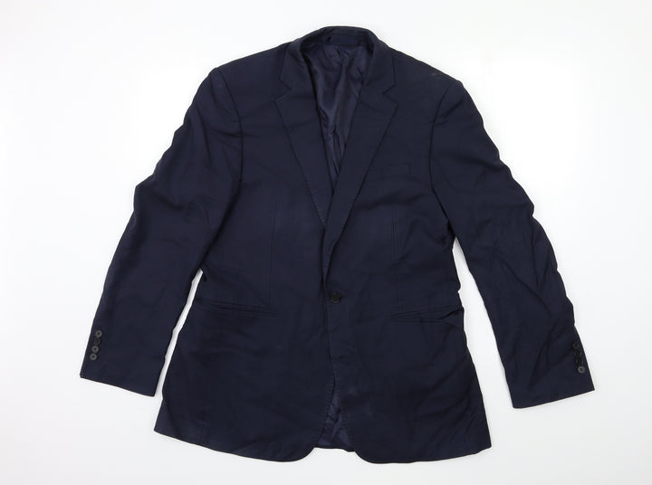 Preworn Mens Blue Jacket Suit Jacket Size 42
