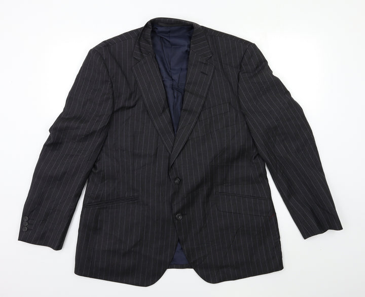 Impressions Mens Grey Striped Jacket Suit Jacket Size 44