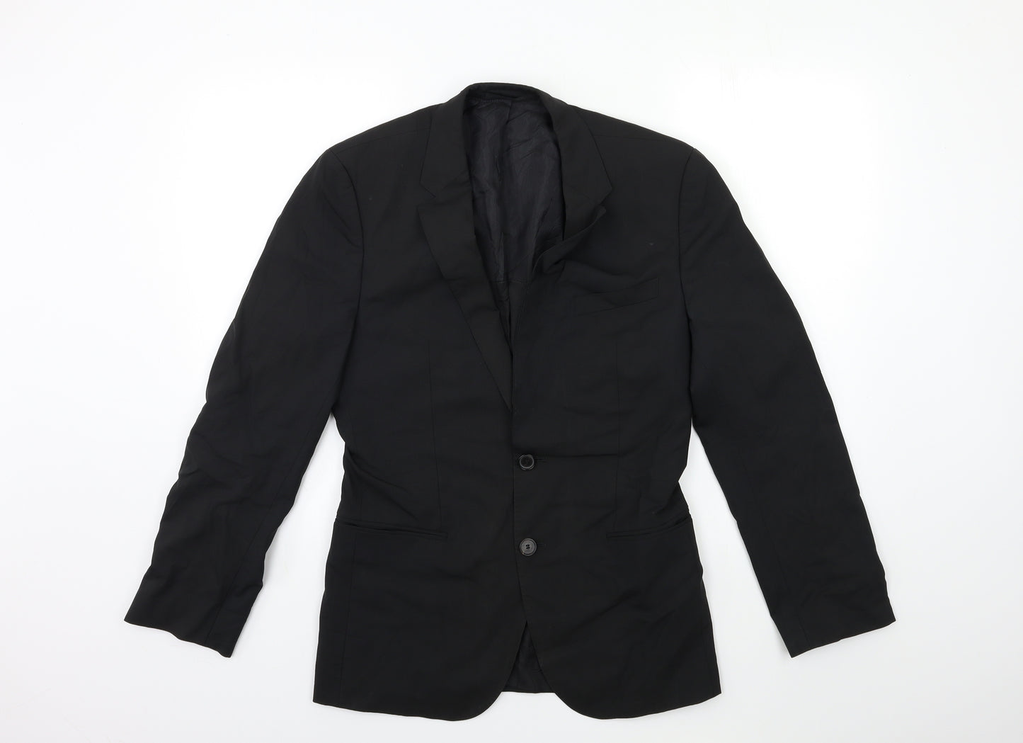 HUGO BOSS Mens Black   Jacket Suit Jacket Size 46