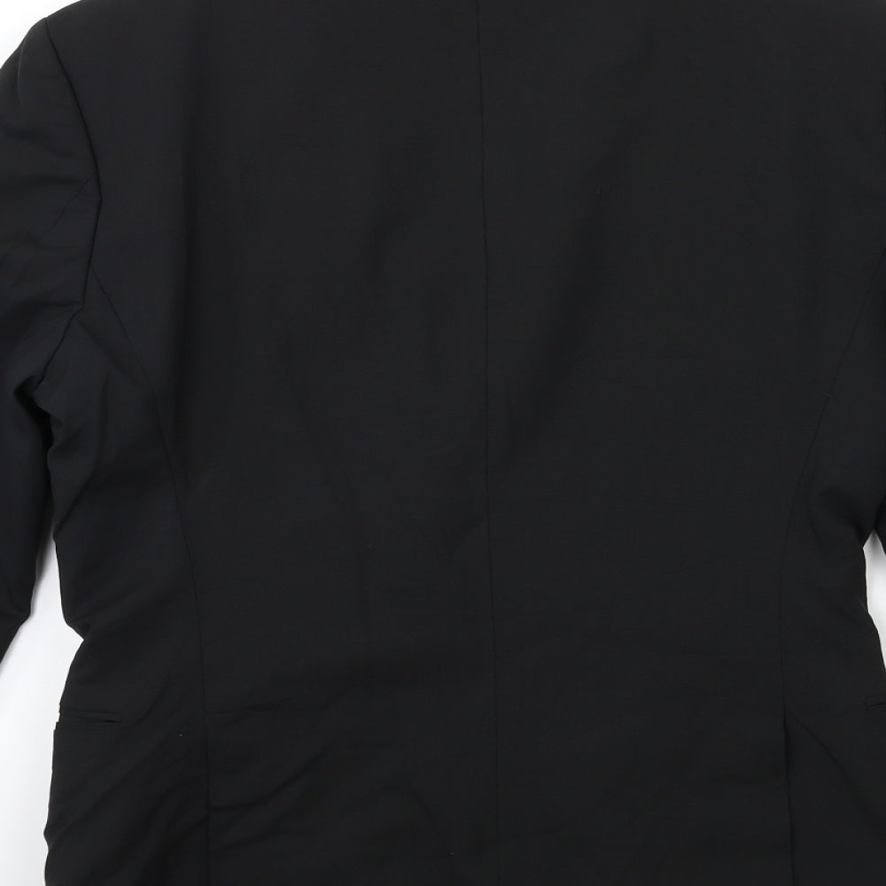 HUGO BOSS Mens Black   Jacket Suit Jacket Size 46