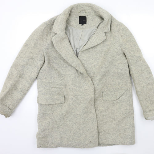 New Look Womens Grey   Overcoat Coat Size 16