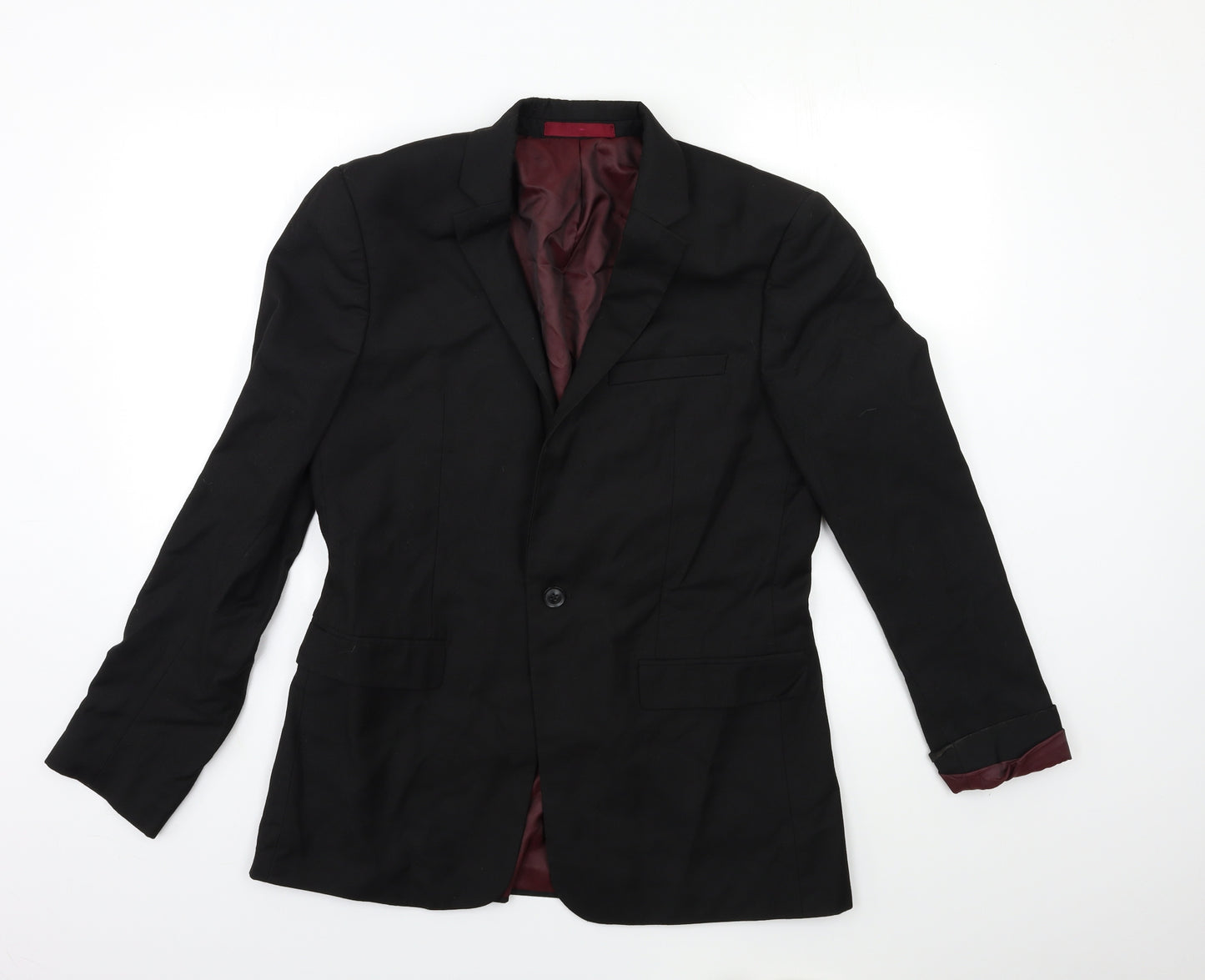 Topman Mens Black   Jacket Suit Jacket Size 40