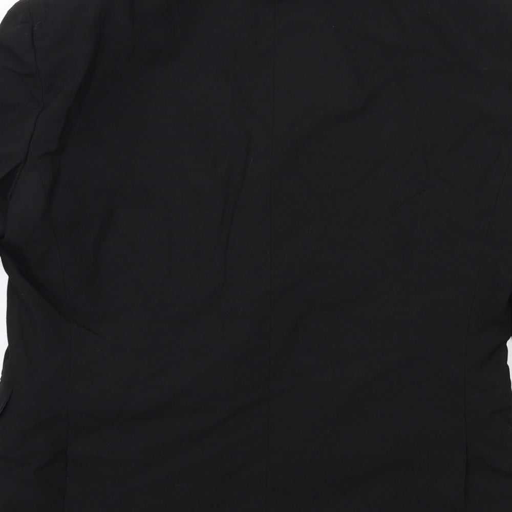 NEXT Mens Black  Rayon Jacket Suit Jacket Size 38