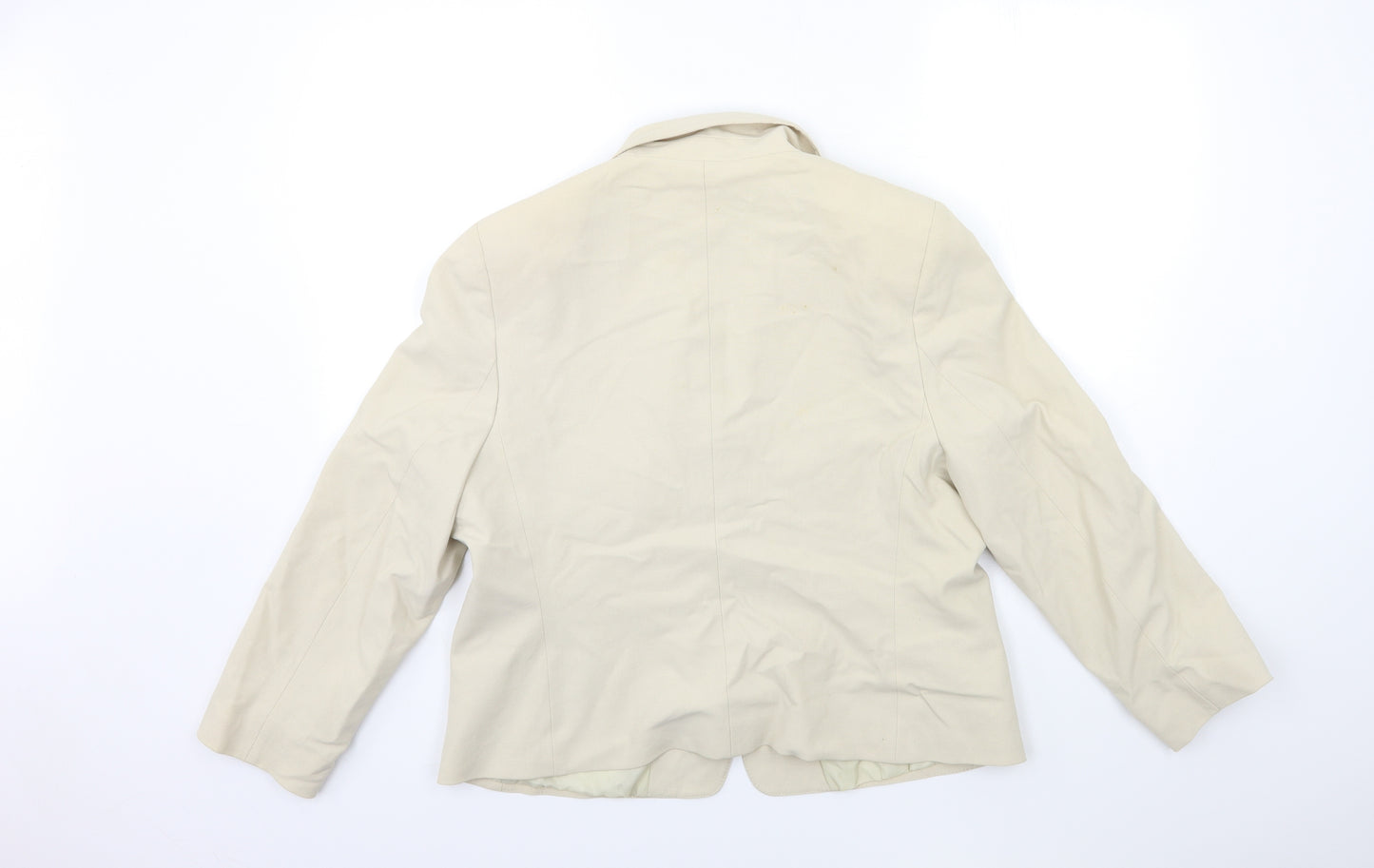 Marks and Spencer Womens Beige  Rayon Jacket Blazer Size 18