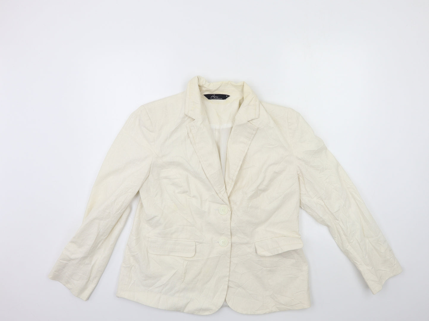 Bonmarché Womens White   Jacket Suit Jacket Size 16