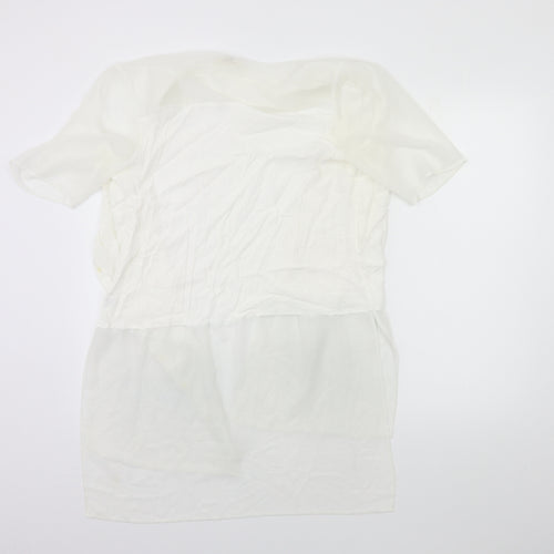 River Island Womens White  Rayon Basic Blouse Size 12
