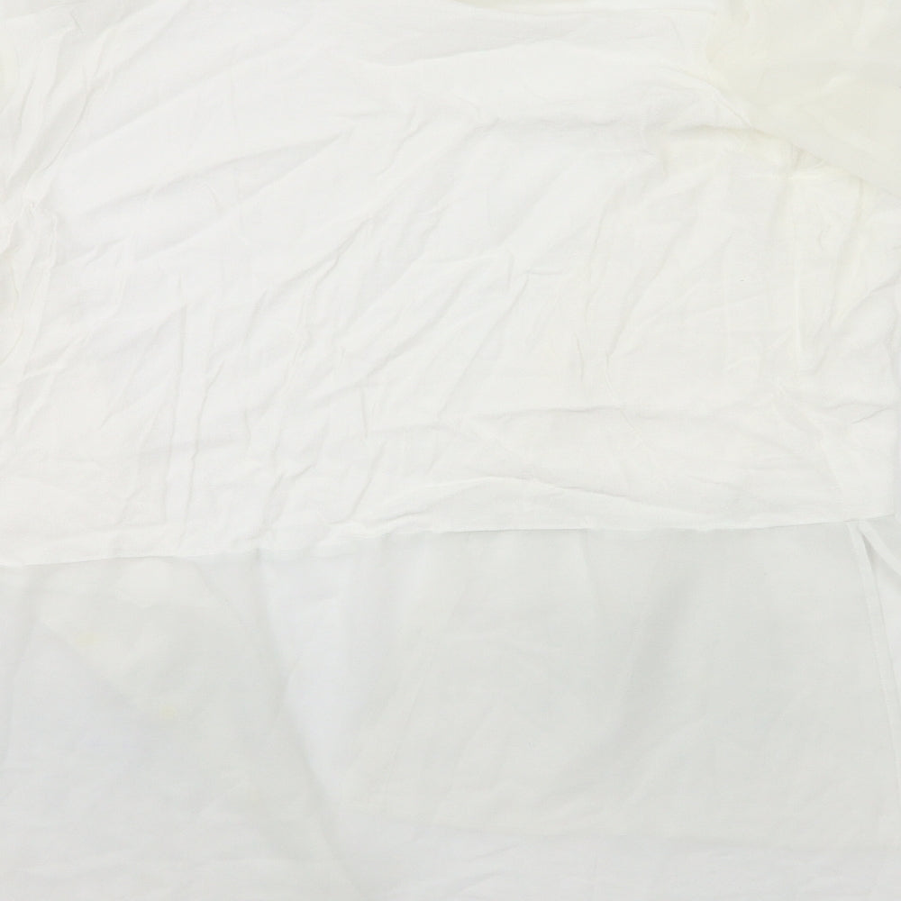 River Island Womens White  Rayon Basic Blouse Size 12