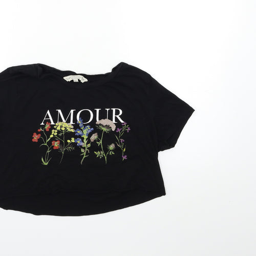 F&F Womens Black   Basic T-Shirt Size 8