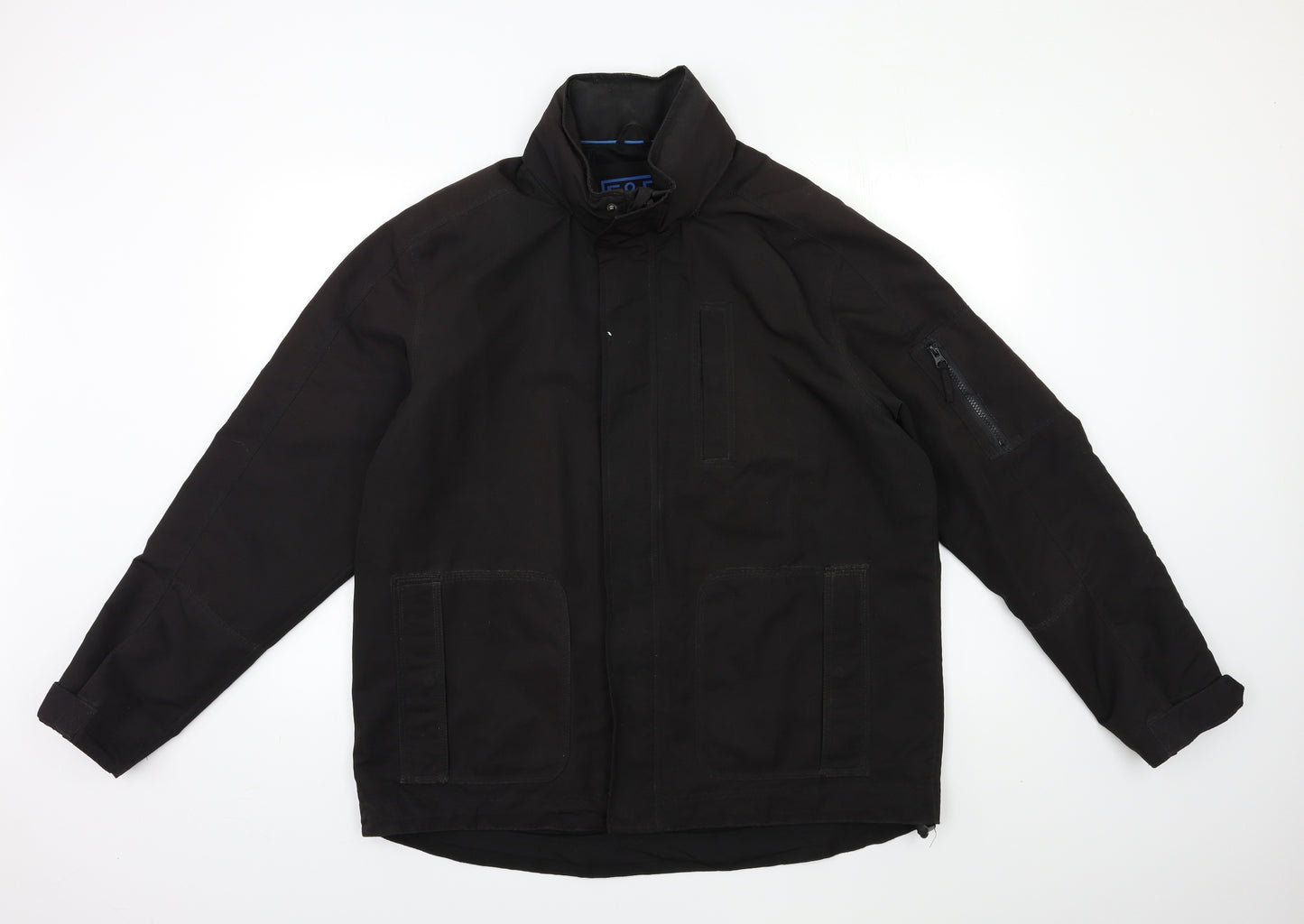 F&F Mens Black   Overcoat Coat Size L