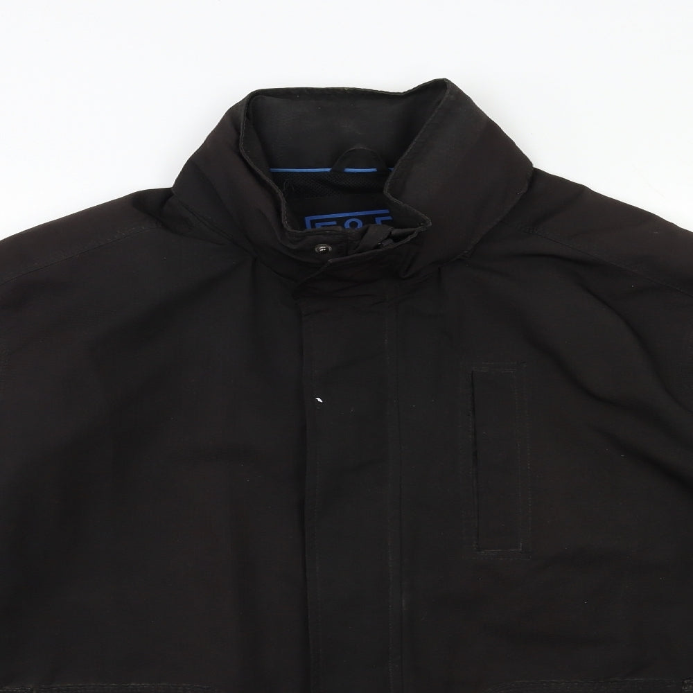 F&F Mens Black   Overcoat Coat Size L