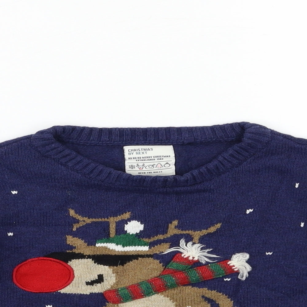 NEXT Boys Blue   Pullover Jumper Size 5 Years  - CHRISTMAS