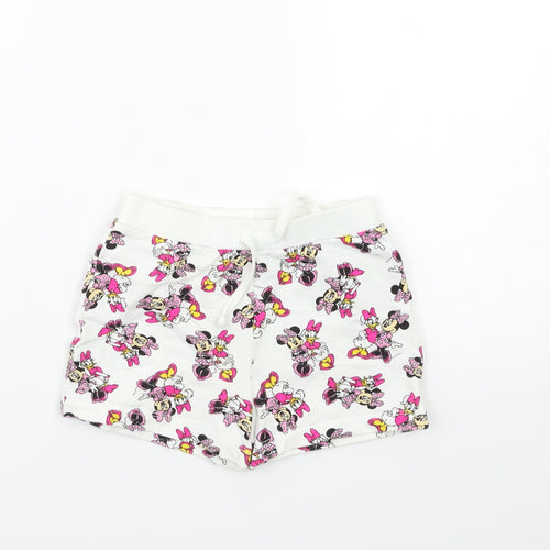 Disney Baby White Geometric  Cropped Leggings Size 18 Months