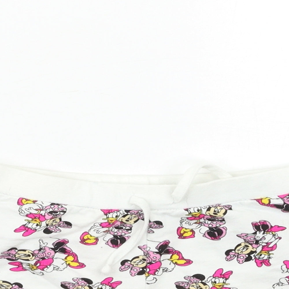 Disney Baby White Geometric  Cropped Leggings Size 18 Months