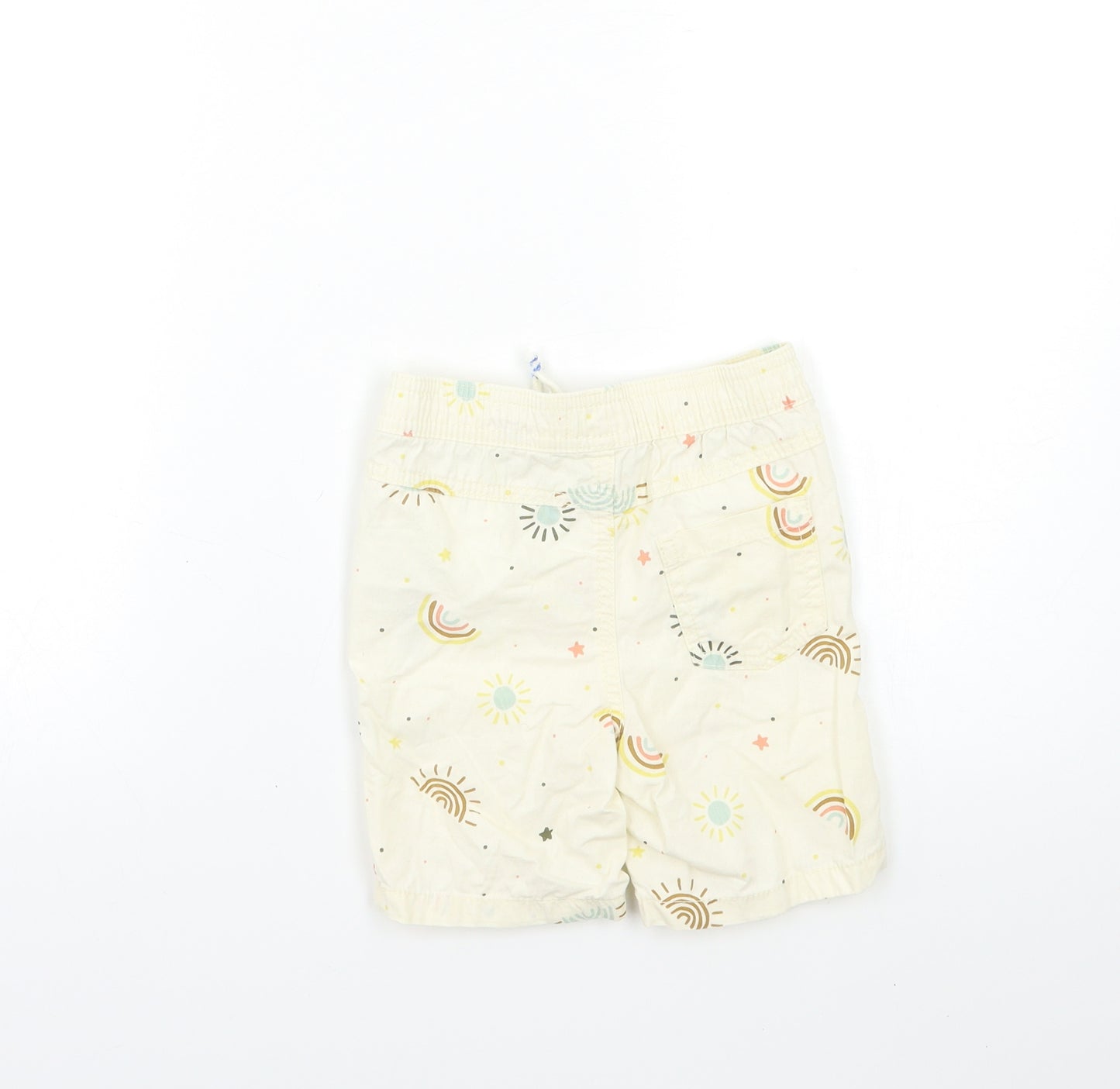 Primark Baby Beige Geometric  Cropped Trousers Size 18-24 Months