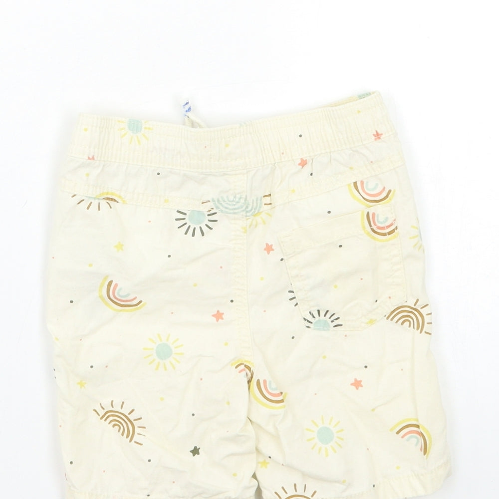 Primark Baby Beige Geometric  Cropped Trousers Size 18-24 Months