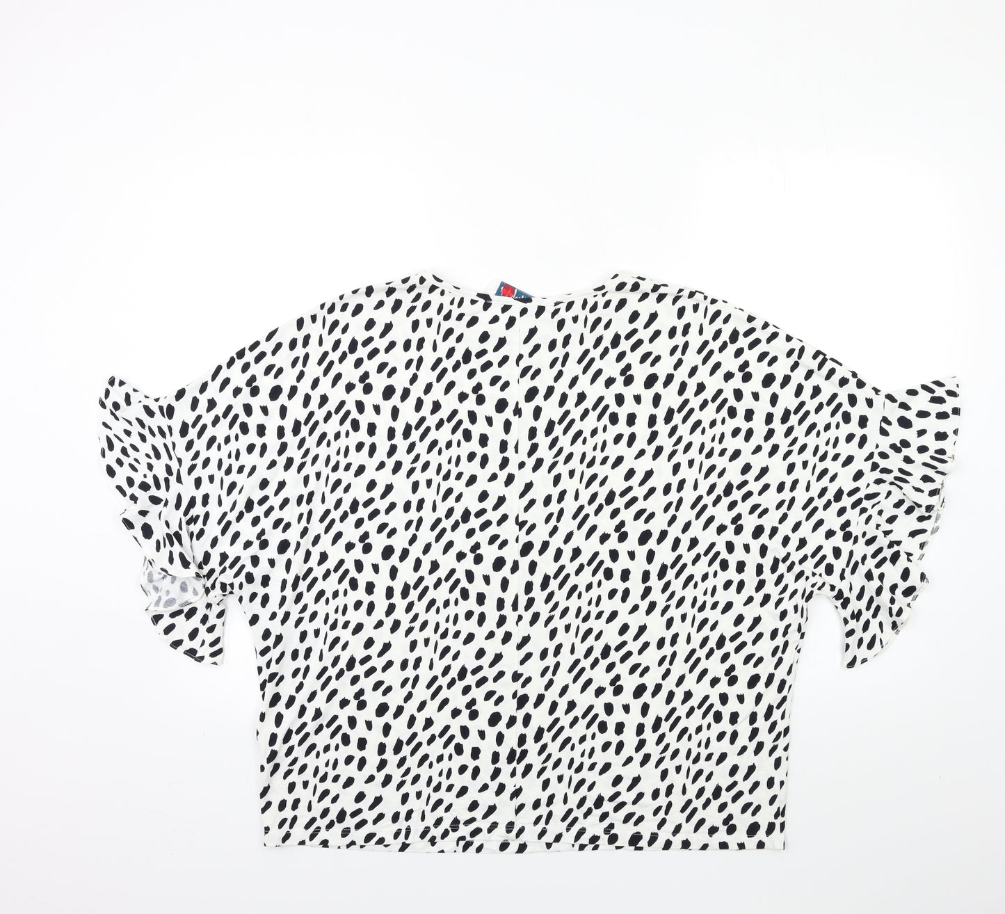 STYLE TEX Womens White Animal Print  Basic T-Shirt Size 12
