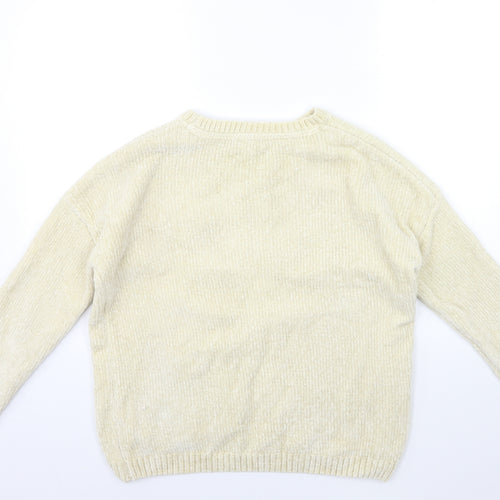 Primark Girls Beige  Knit Pullover Jumper Size 12 Years
