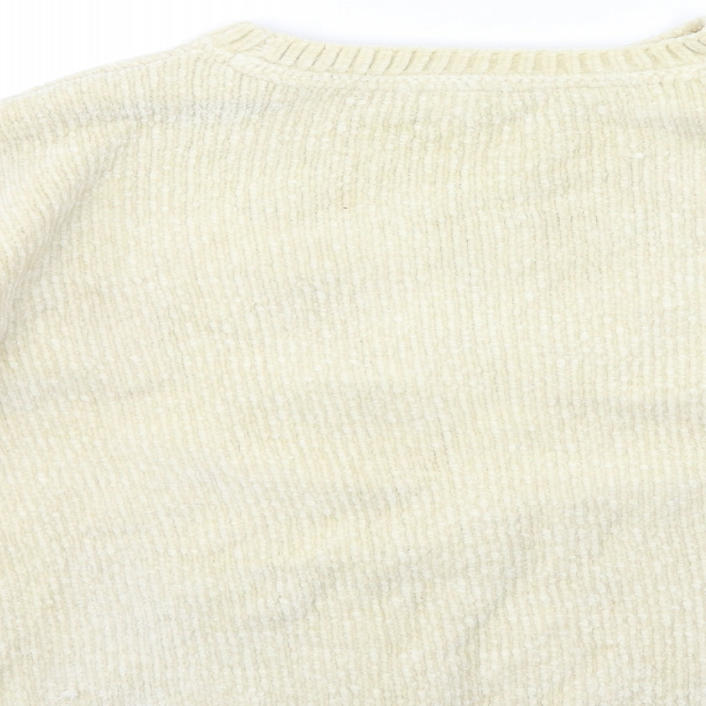 Primark Girls Beige  Knit Pullover Jumper Size 12 Years