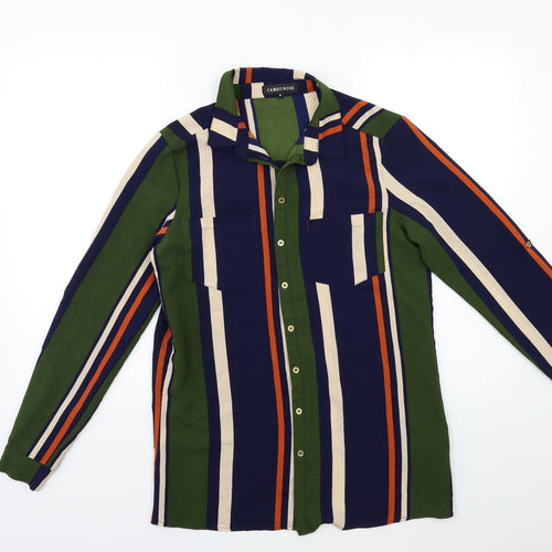 Cameo rose Womens Grey Striped  Basic Button-Up Size 8