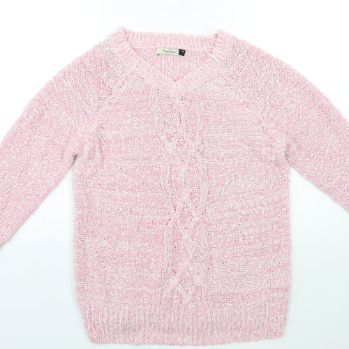 sonya jayne Womens Pink  Knit Pullover Jumper Size M