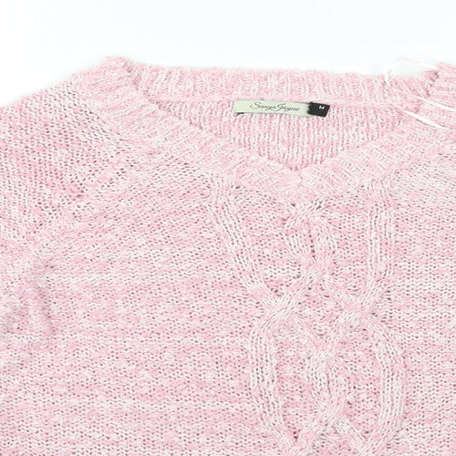 sonya jayne Womens Pink  Knit Pullover Jumper Size M