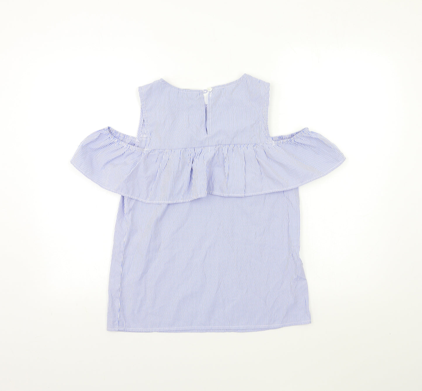 Dorothy Perkins Womens Blue Striped  Basic Blouse Size 8