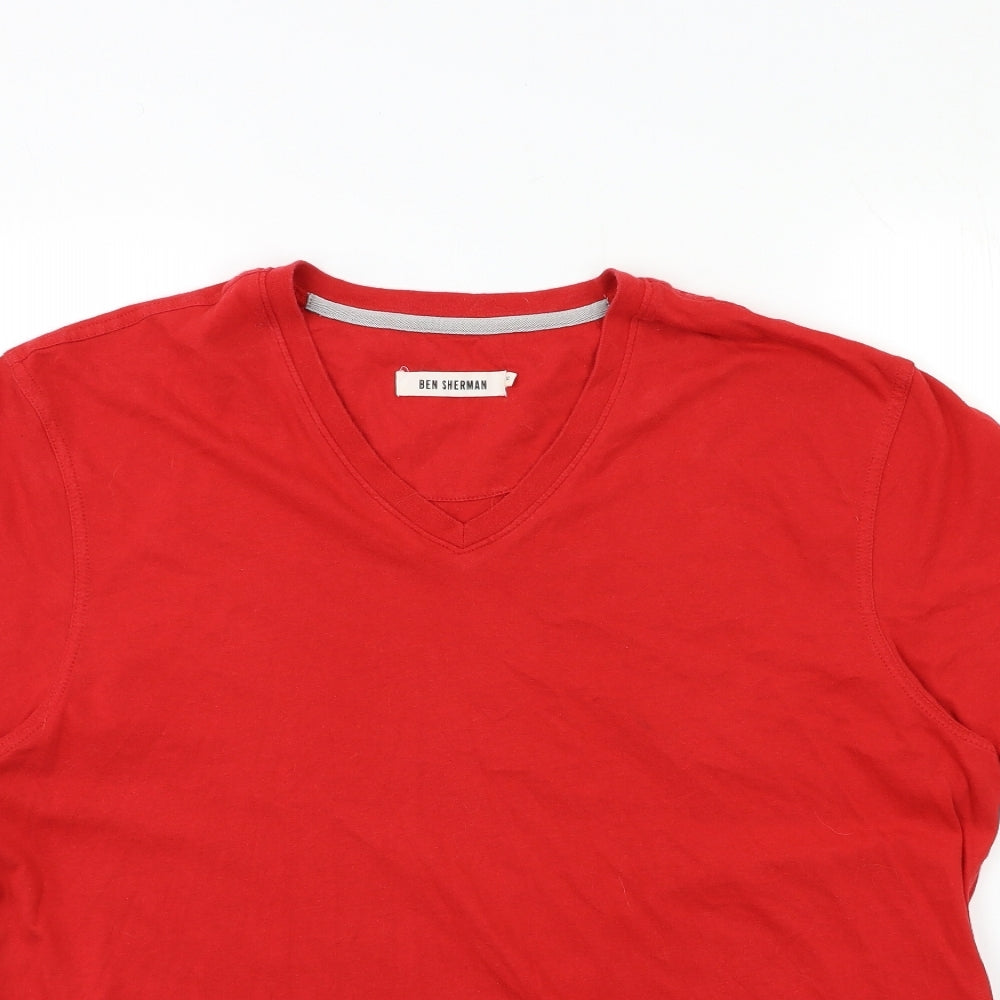 Ben Sherman Mens Red    T-Shirt Size XL