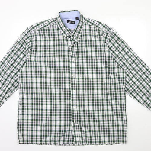 Carabou Mens Green Check   Button-Up Size 2XL
