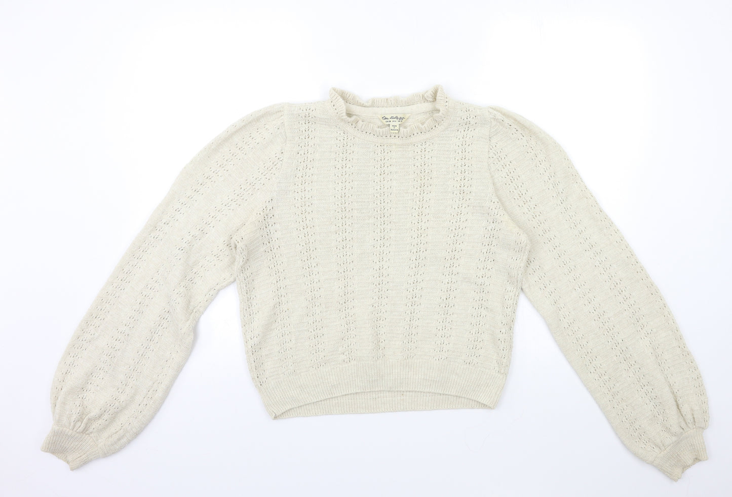 Miss Selfridge Womens Beige  Knit Pullover Jumper Size 10