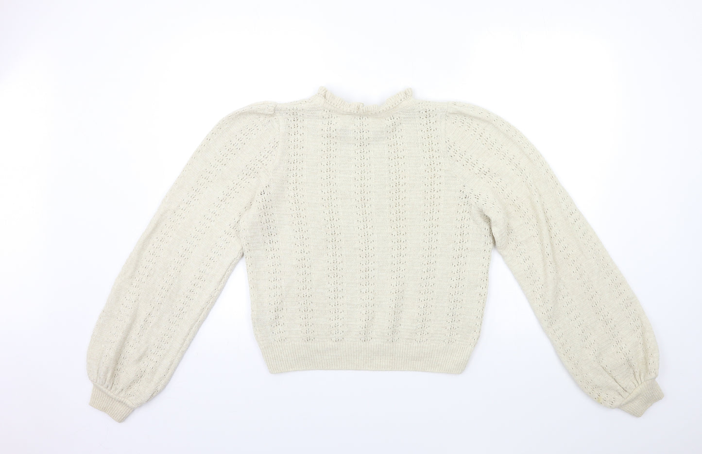 Miss Selfridge Womens Beige  Knit Pullover Jumper Size 10