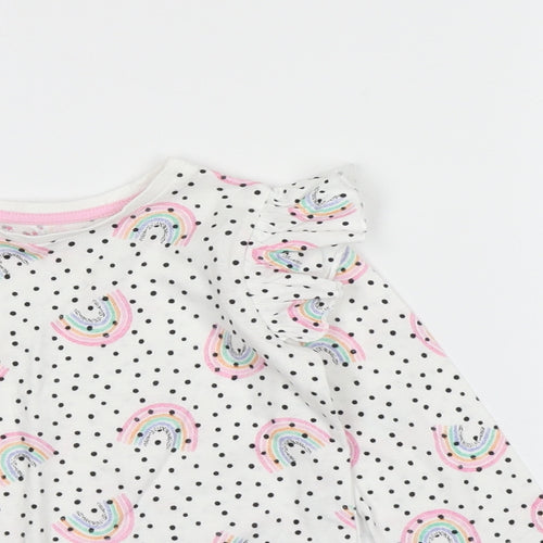 Matalan Girls White Polka Dot  Cami Pyjama Set Size 18-24 Months