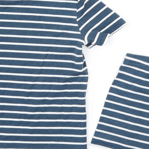 H&M Boys Blue Striped   Pyjama Set Size 5-6 Years